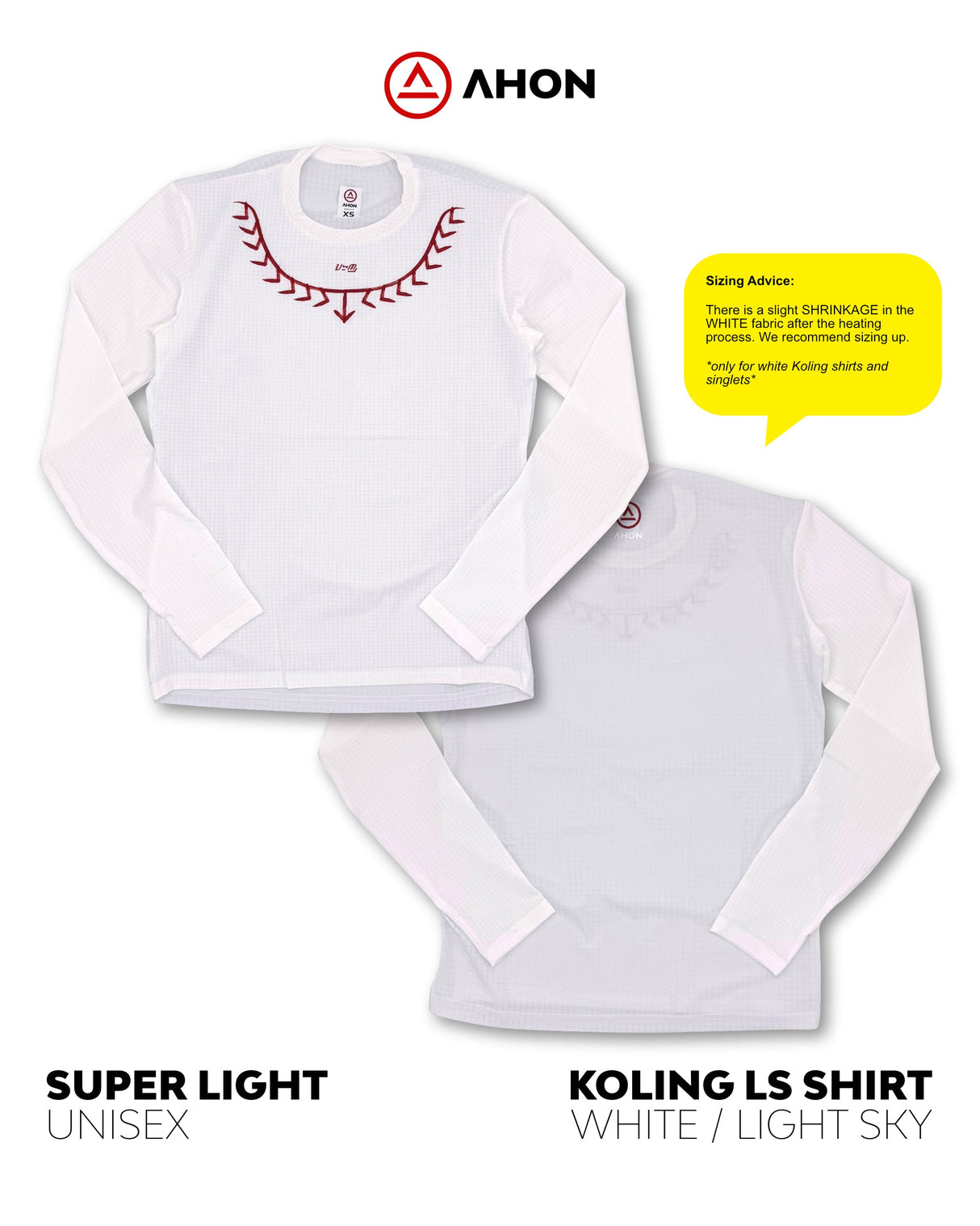 Product display of Koling White LS Shirt on Ahon.ph
