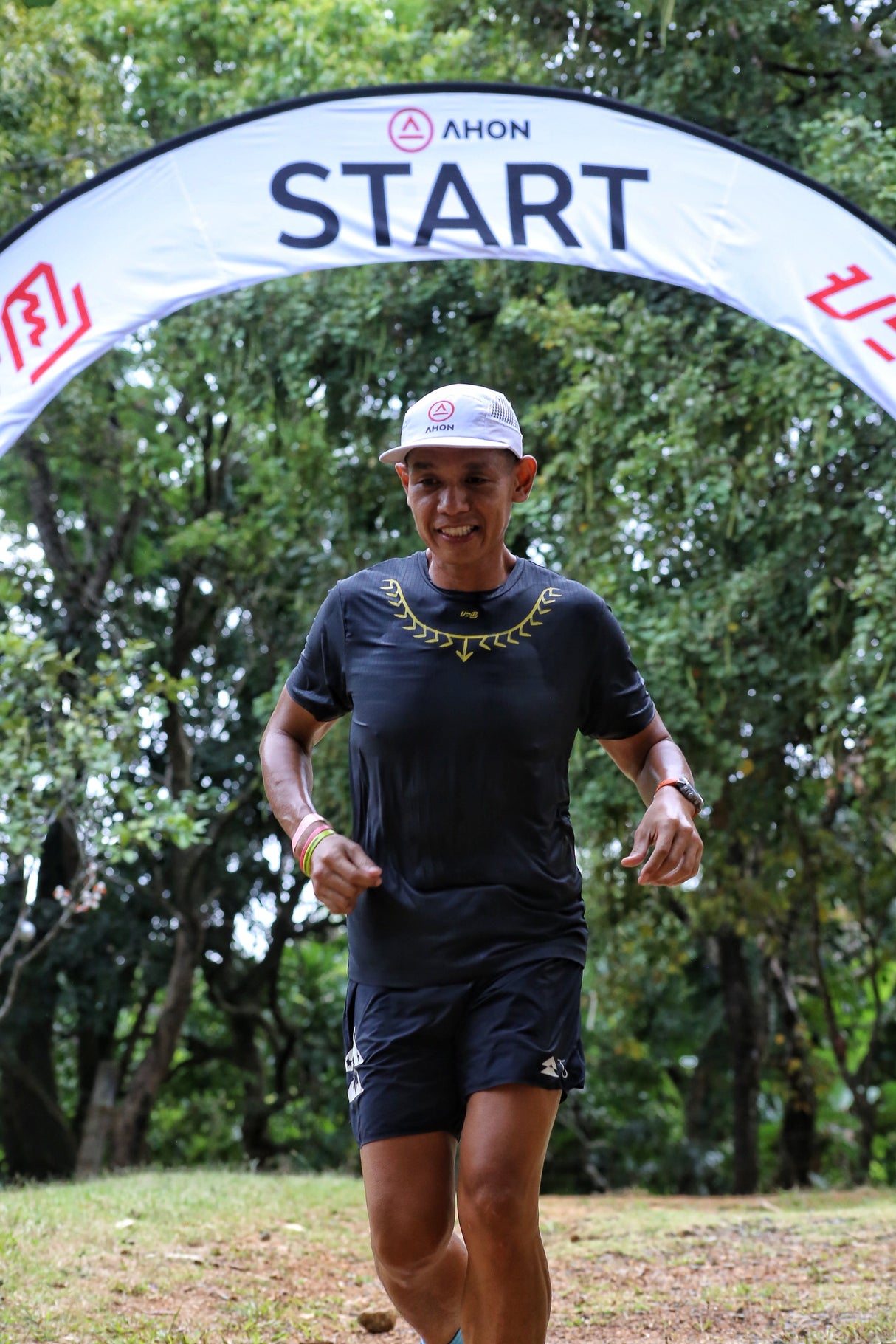 Ahon Koling Super Light Shirt in action on the trail — designed for sweat, heat, and elevation gain.