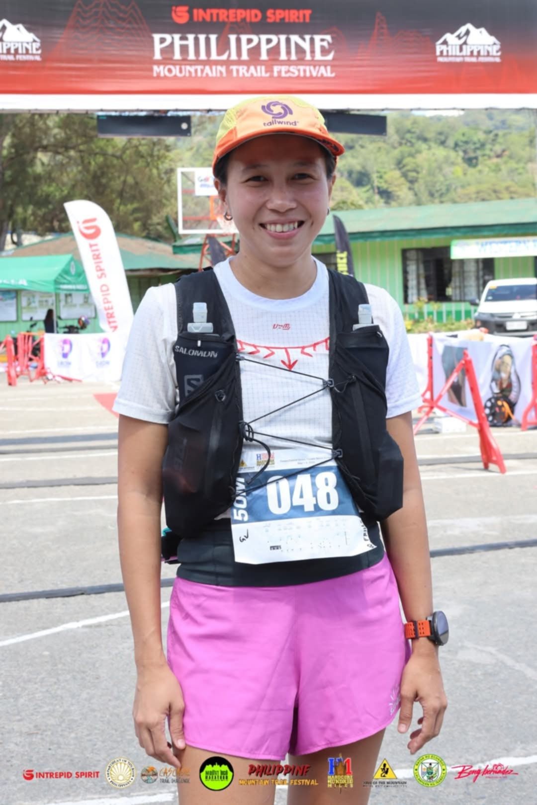 Ahon trail runner wearing Koling Super Light Shirt white
