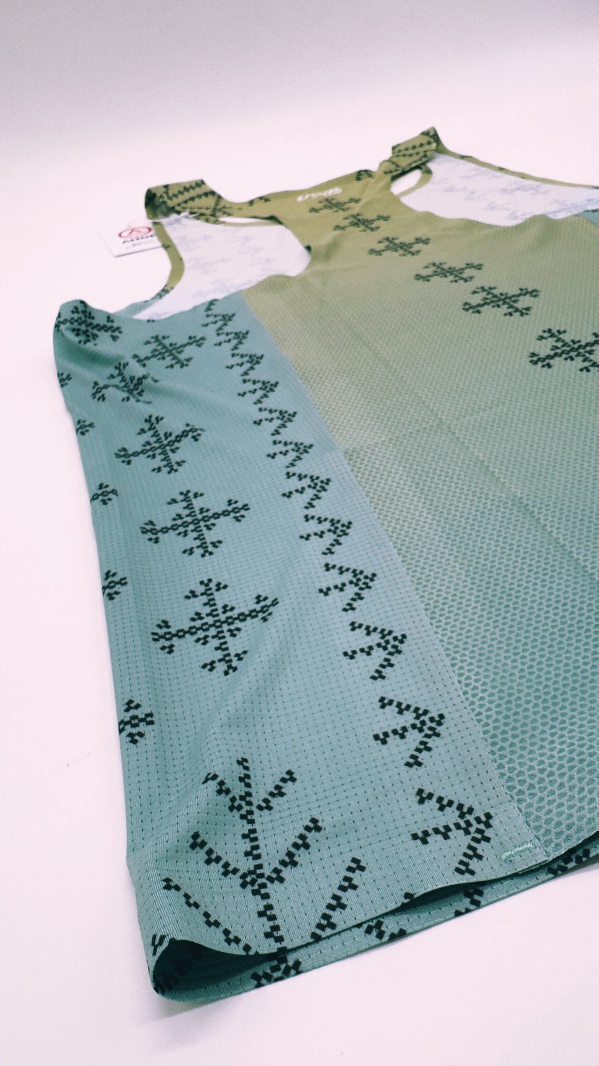 Back view of Singlet Pro Colorway 2 showing racerback cut and breathable lightweight fabric