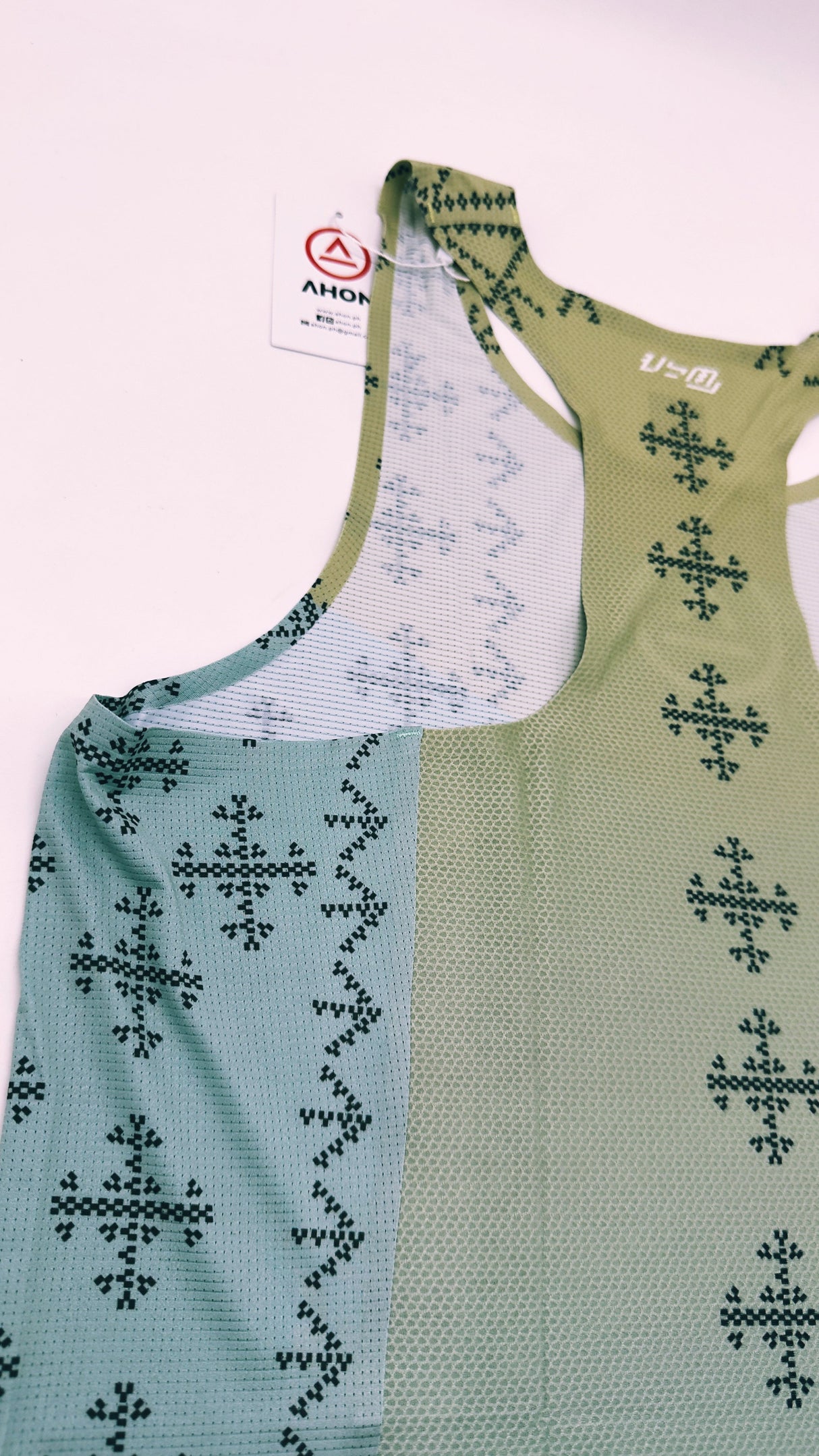 Back view of Singlet Pro Colorway 2 showing racerback cut and breathable lightweight fabric