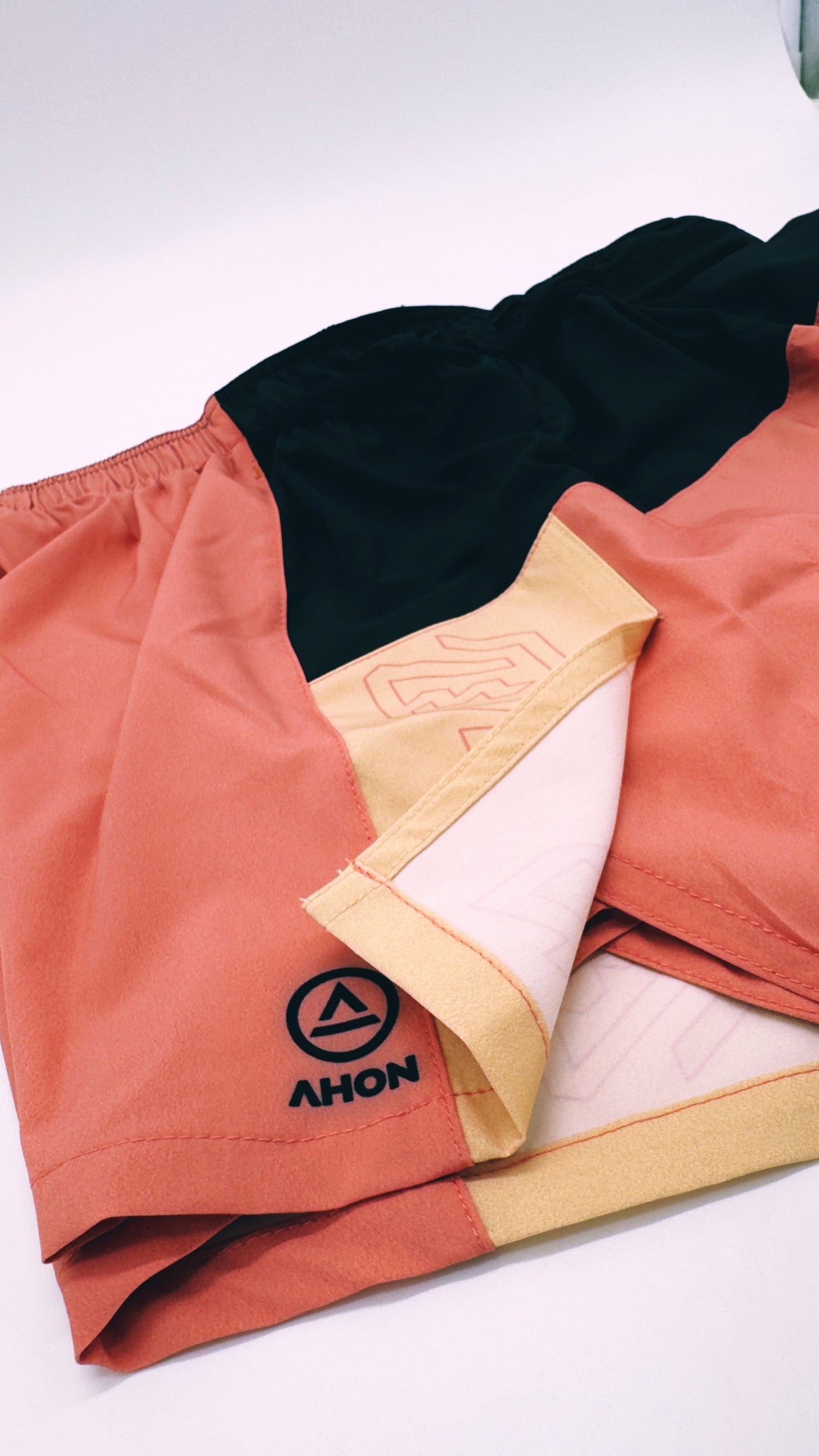 Side view of Ahon Trail Shorts Pro showing side split