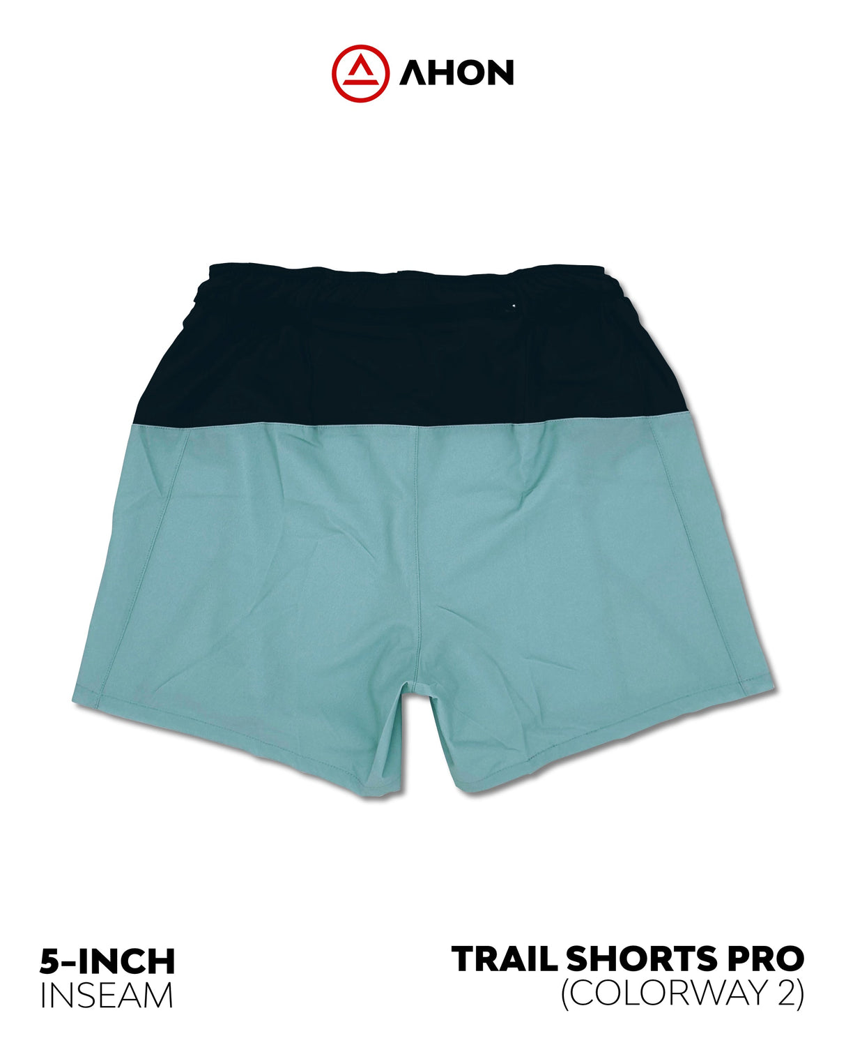 back view of Trail Shorts Pro showing stretch pockets and race-fit design