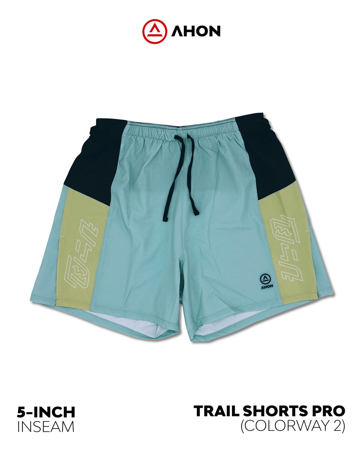 front view of Trail Shorts Pro showing stretch pockets and race-fit design