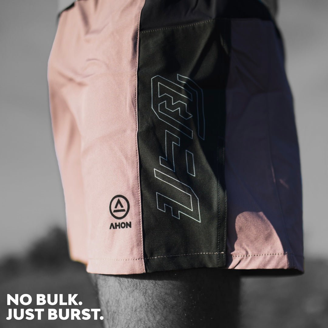 Side view of Ahon Trail Shorts Pro in Colorway 3