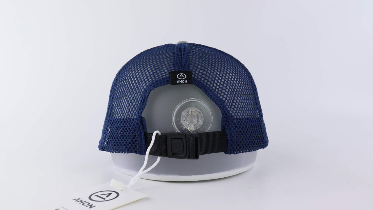 Baybayin Plush Trucker Cap (gray / navy) - Ahon.ph