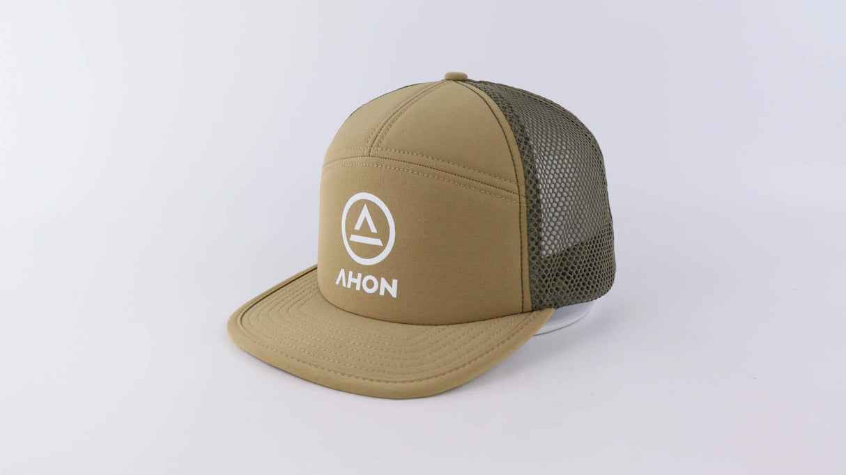 Logo Plush Trucker Cap (brown / green) - Ahon.ph