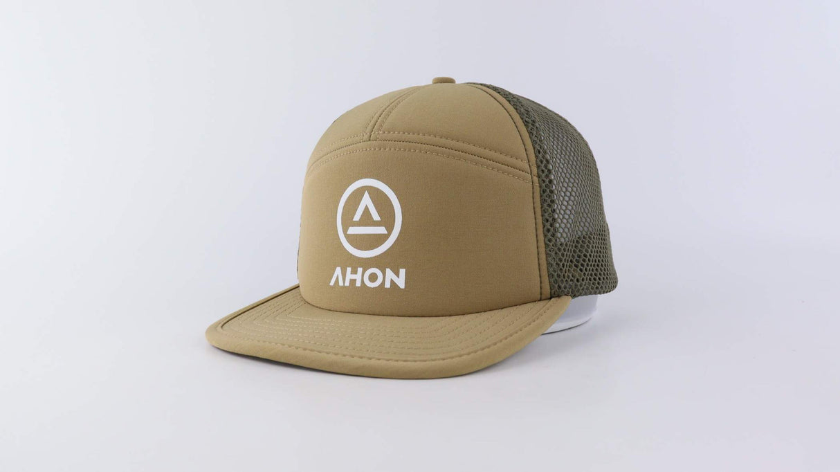 Logo Plush Trucker Cap (brown / green) - Ahon.ph