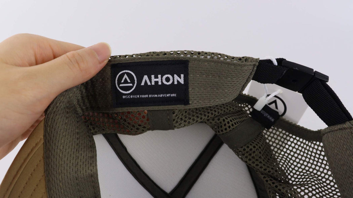 Logo Plush Trucker Cap (brown / green) - Ahon.ph