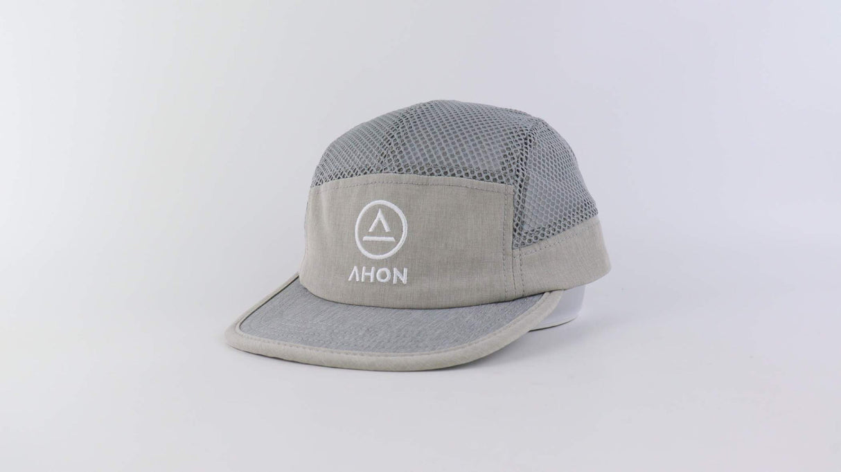 Close-up of Ahon Logo Running Cap mesh and stitching