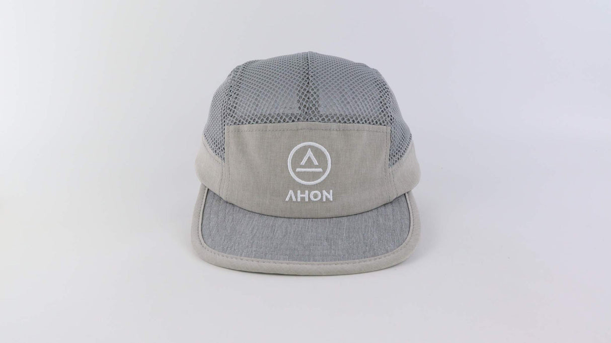 Close-up of Ahon Logo Running Cap mesh and stitching