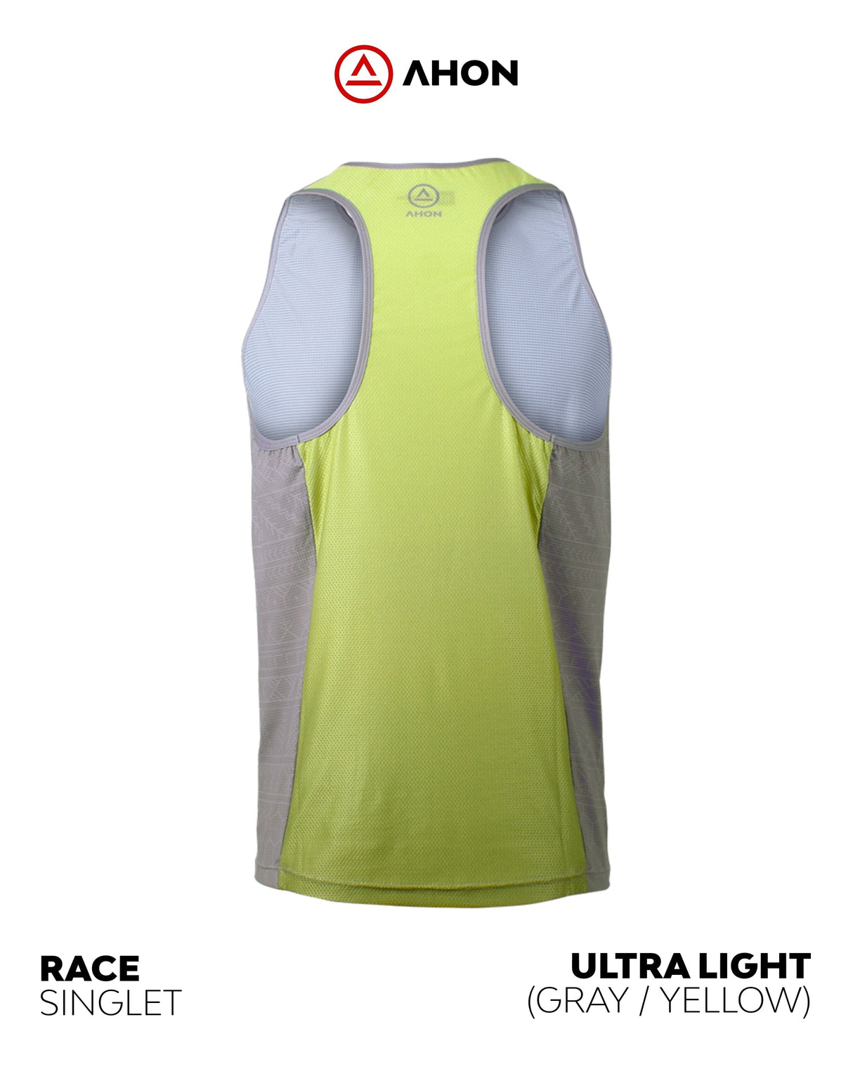 Rear view of the Ahon Ultra Light Singlet showcasing athletic fit and breathable fabric.