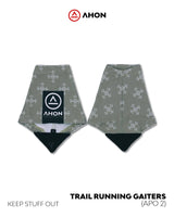 Pair of Apo 2 trail running gaiters by Ahon with logo visible