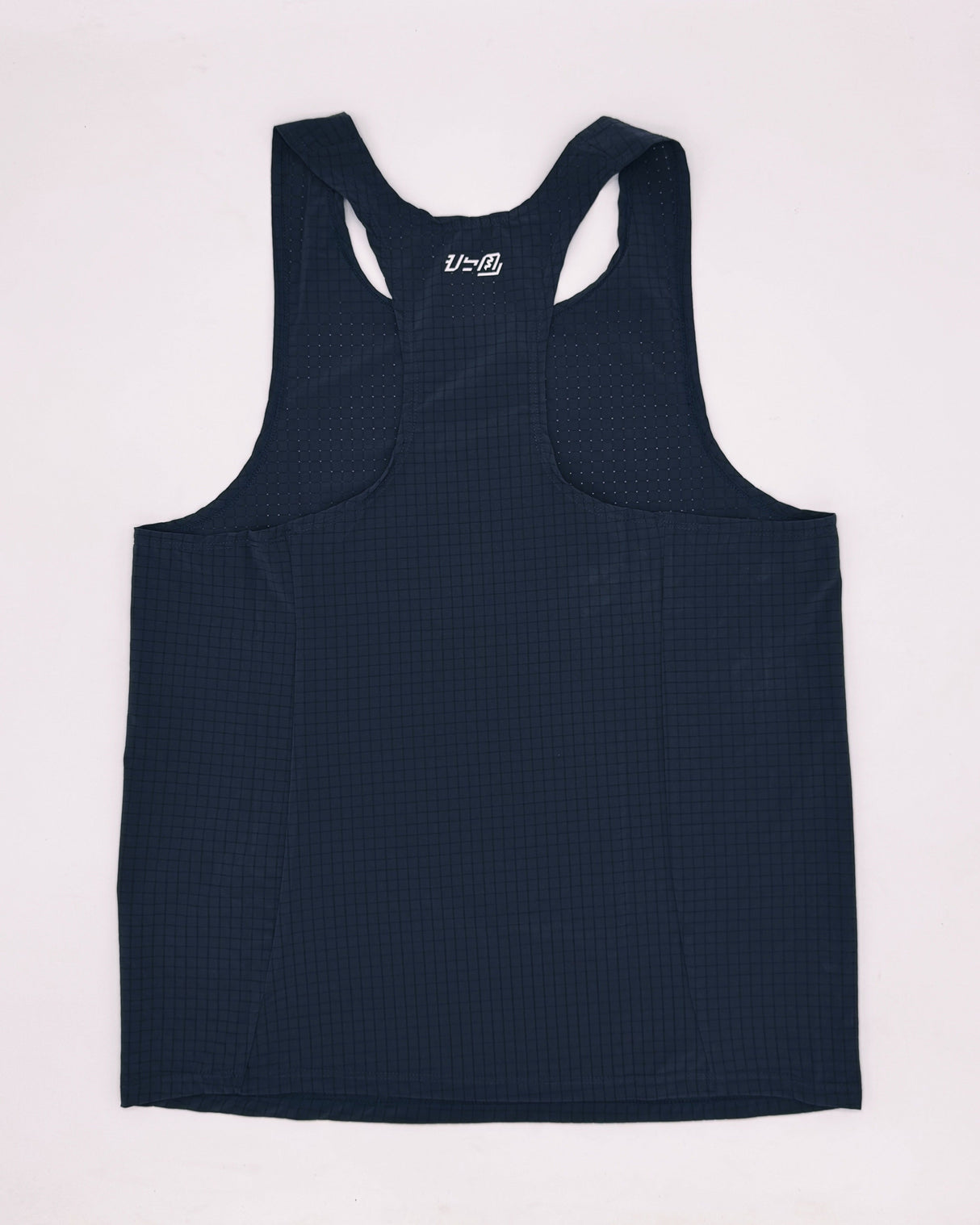 Full back view of Apo Super Light Singlet highlighting race-cut shape and lightweight material.