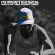 Baybayin Plush Trucker Cap (gray / navy) - Ahon.ph