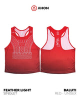 Feather Light Baluti Singlet — Red - Ahon.ph