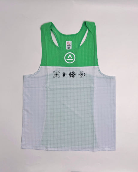 Lakambini Super Light Singlet (white/green) - unisex - Ahon.ph
