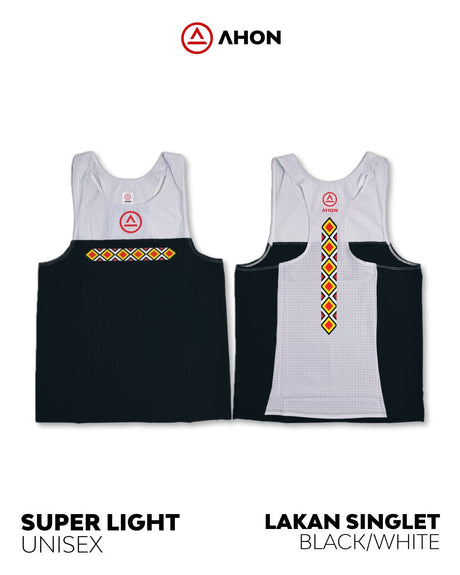 Lakan Super Light Singlet (black/white) - unisex - Ahon.ph