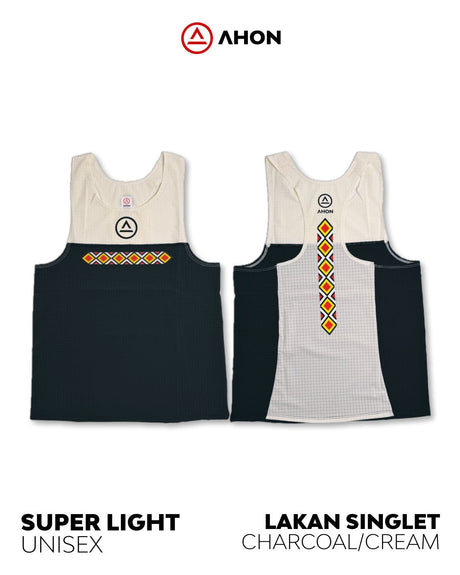 Lakan Super Light Singlet (charcoal/cream) - unisex - Ahon.ph