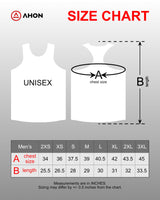 Ahon unisex size chart for Super Light Collection singlets