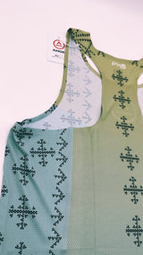 Back view of Singlet Pro Colorway 2 showing racerback cut and breathable lightweight fabric