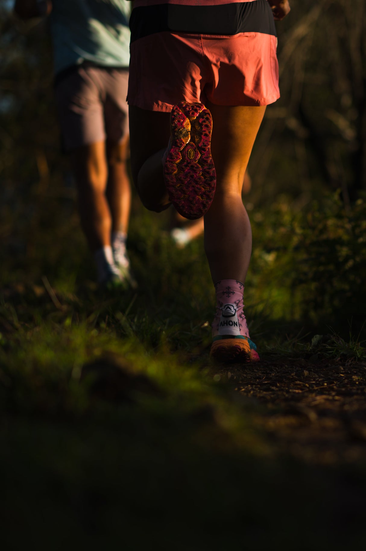 Ahon Trail Shorts Pro (colorway 1) 3 - inch inseam - in action