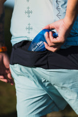 back view of Trail Shorts Pro showing stretch pockets and race-fit desig