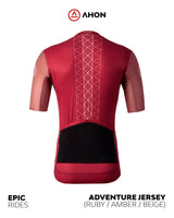 Adventure Jersey - Train (ruby / amber / beige) - Ahon.ph