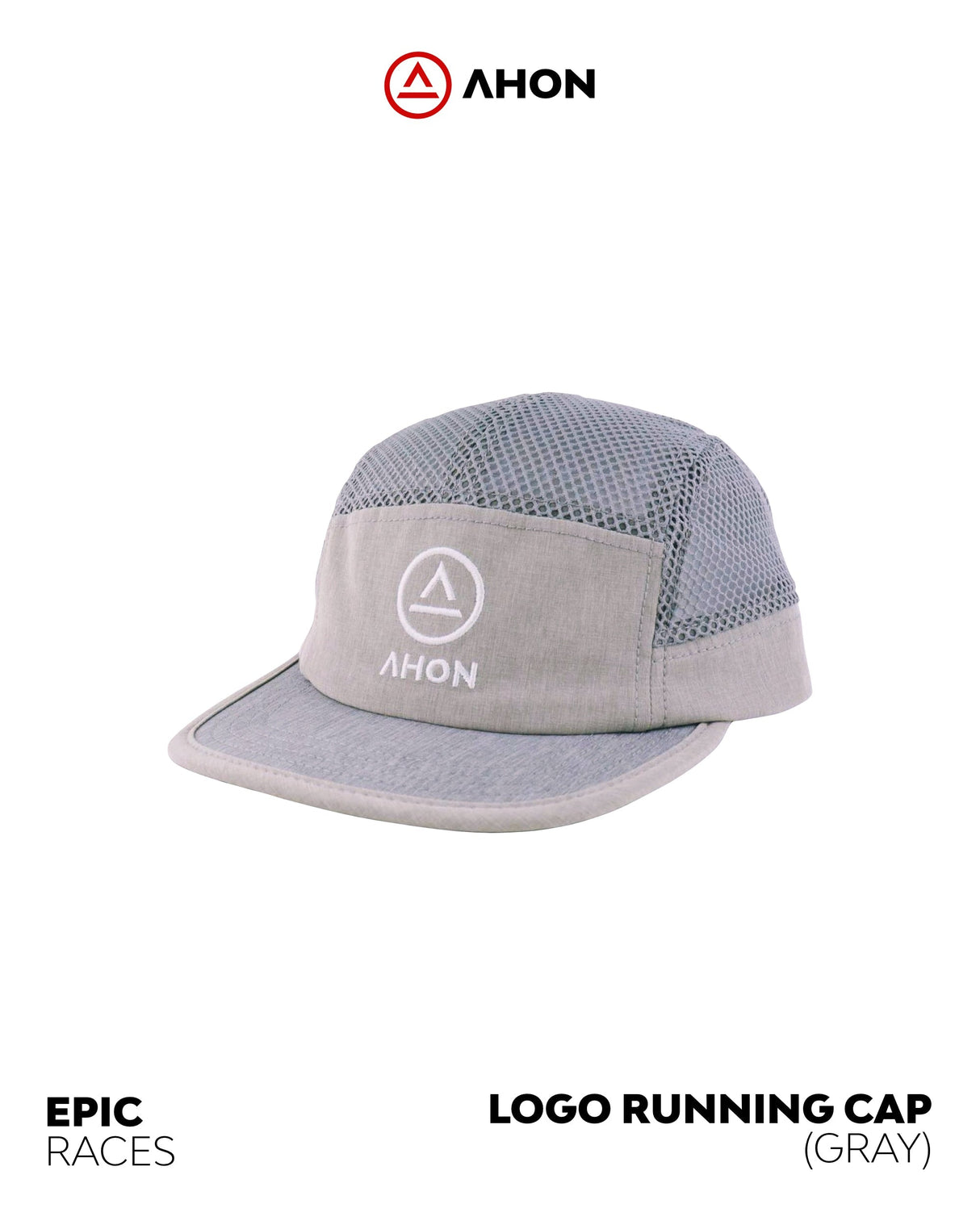 Close-up of Ahon Logo Running Cap mesh and stitching